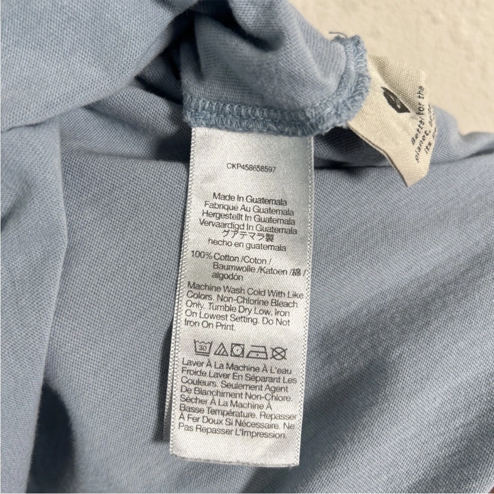 Madewell Women’s Med Blue T-Shirt It Comes In Waves 100% Cotton Short Sleeves - Picture 10 of 11